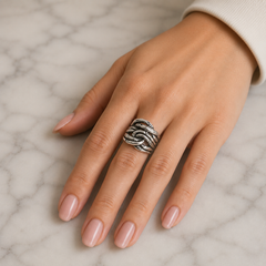 JOHN HARDY 925 Sterling Silver Bamboo Ring Size 7