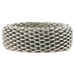 Tiffany & Co 925 Sterling Silver Somerest Mesh Ring Size 9