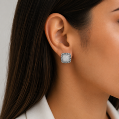 Pendientes de cadena clásicos con diamantes de JOHN HARDY, en plata 925 y oro de 18 quilates