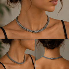 John Hardy Sterling Silver 90 Gram Woven Wheat Classic Chain Necklace Size 16"