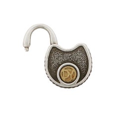 DAVID YURMAN 925 Sterling Silver 18K Gold PadLock Charm Pendant