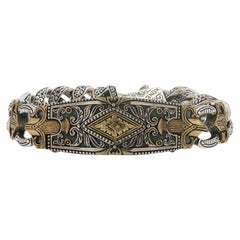Bracelet « Myrmidones » de Konstantino en argent sterling 925 et bronze, taille 7,5 pouces