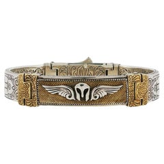 Bracelet « Myrmidones » de Konstantino en argent sterling 925 et bronze, taille 7,5 pouces