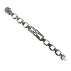 Konstantino Armband aus 925er Sterlingsilber und 18-karätigem Gold mit Kreuz und Spinell, Größe 7,25"