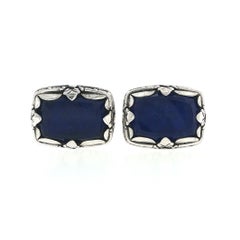 KONSTANTINO : boutons de manchette en argent sterling 925 « Héphaïstos » avec lapis-lazuli