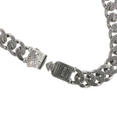 KONSTANTINO 925 Sterling Silver Heavy Paisley Link Chain Necklace Size 22"