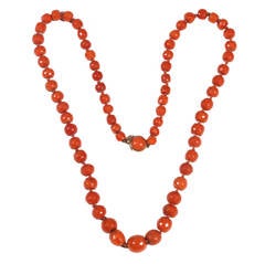 Antique Coral Bead Necklace