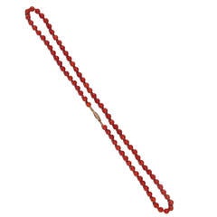 Vintage Coral Bead Necklace