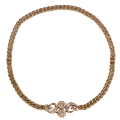 Antique Pearls Gold Necklace Bracelet Combination