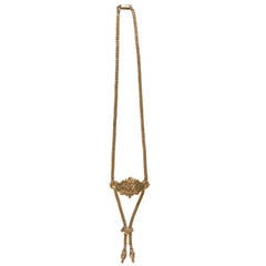 Antique Gold Dog Necklace 12