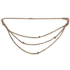 Antique Gold Curb Necklace