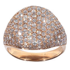 Diamond Pink Gold Chevalier Ring 12