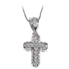 Diamond Gold Cross Pendant 7