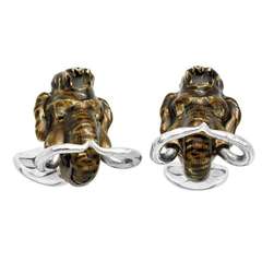 DEAKIN & FRANCIS Brown Woolly Mammoth Cufflinks