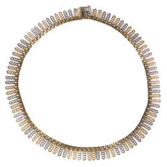 A Bicolored Gold Archaeological Style Necklace