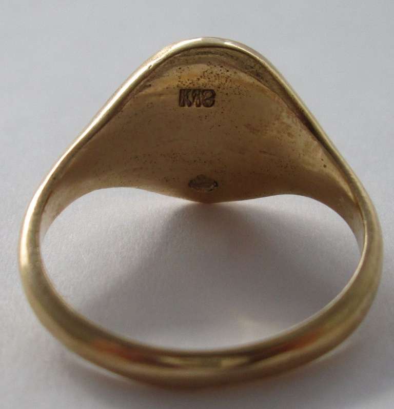 Gold Signet Ring, 1905ca In Good Condition In Firenze, IT