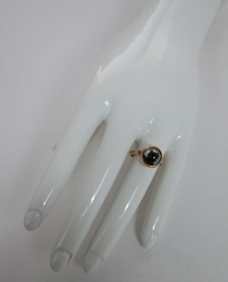 A Rock Crystal Intaglio Pug Dog Ring, circa 1900