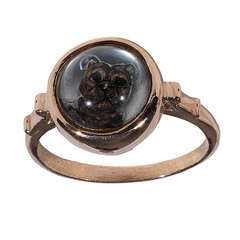 A Rock Crystal Intaglio Pug Dog Ring, circa 1900