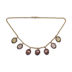 Enamel Gold Military Badge Necklace 10