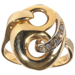 Diamond Gold Mask Ring