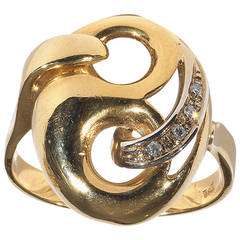Diamond Gold Mask Ring 5