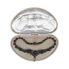 A Victorian Diamond Flowerhead Cluster Necklace, circa 1880