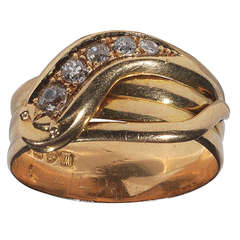 Antique Edwardian Diamond Snake Ring