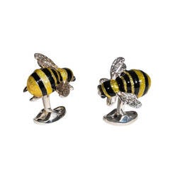 Deakin & Francis Silver Bee Cufflinks