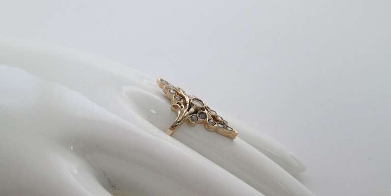 Women's Antique Rose-cut Diamond Cluster Ring