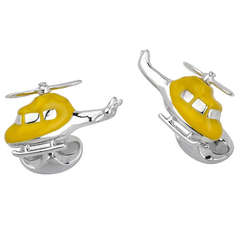 Deakin & Francis Silver Helicopter Cufflinks 2