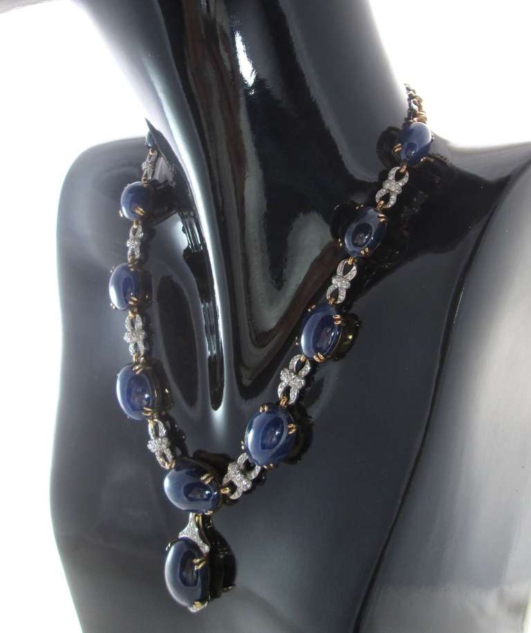 Sapphire Diamond Necklace