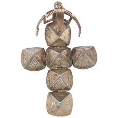 Antique Gold Masonic Ball Pendant