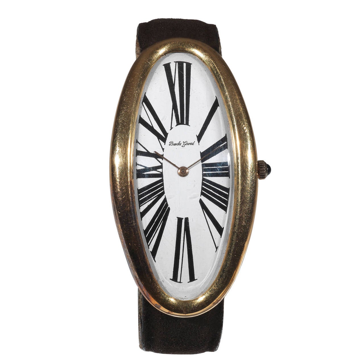 Bueche-Girod Yellow Gold Baignoire Allongée Oval Wristwatch