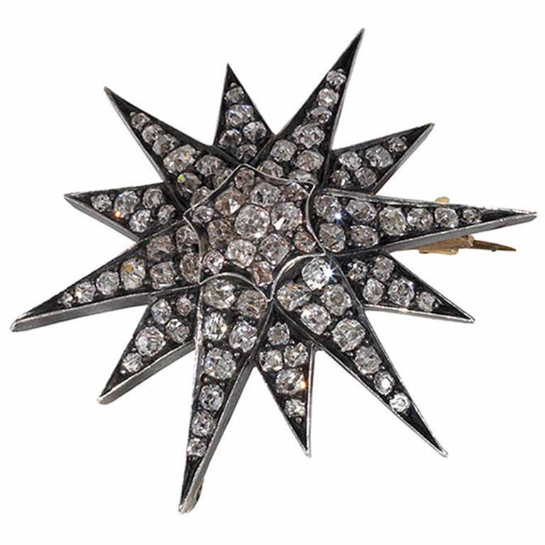 A Diamond Star Brooch/Pendant circa 1890