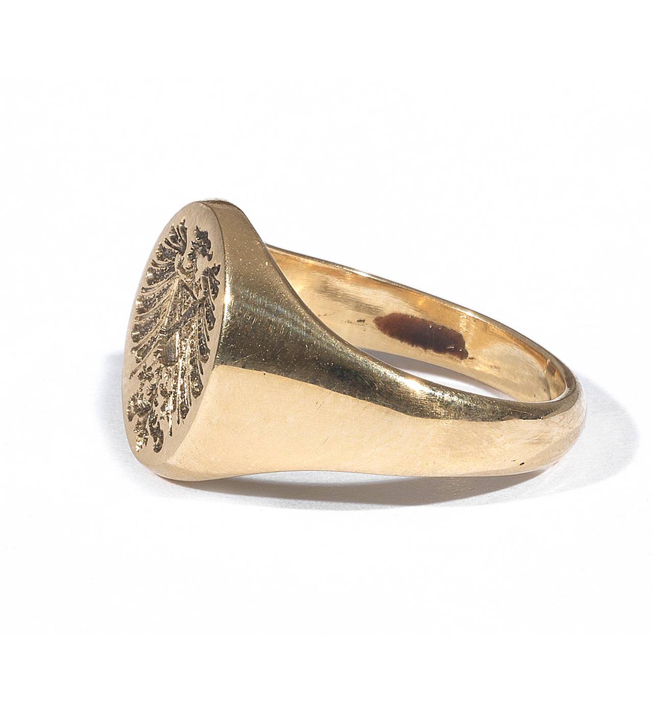 Yellow Gold Eagle Signet Ring