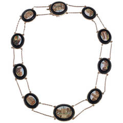 A Mid 19th Century Micromosaic Necklace
