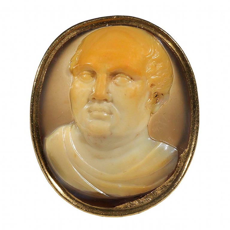 Antique Agate Cameo Ring of Cicero