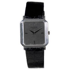 Vintage Patek Philippe White Gold Rectangular Wristwatch circa 1986