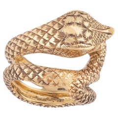 18 Karat Gold and Diamond Snake Ring