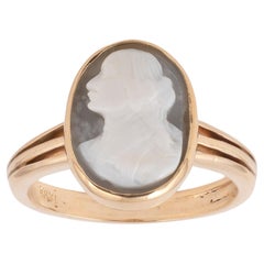 Antique Hardstone Cameo of a Woman, 19th Century