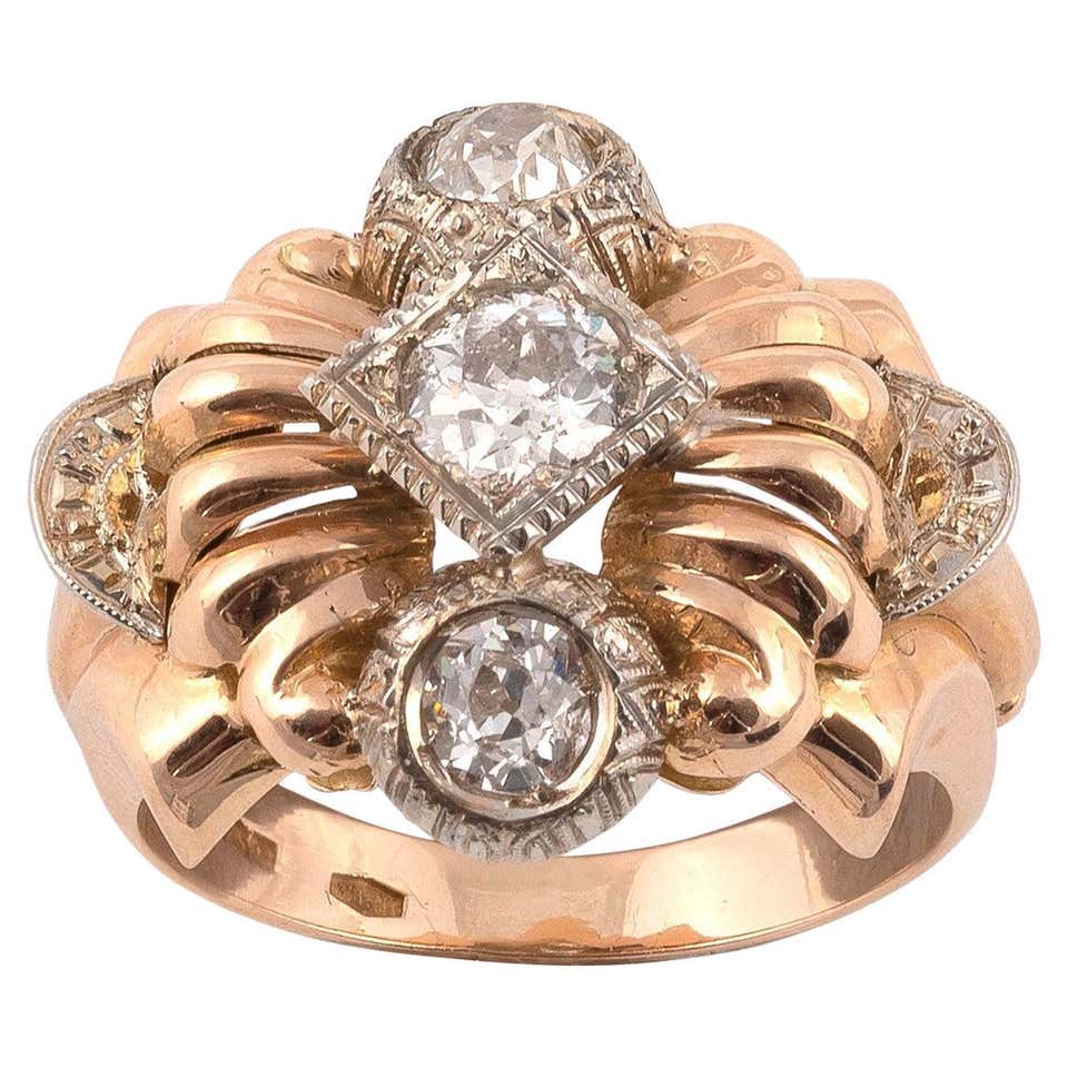 Italian Micromosaic Gold Fori Romani Ring For Sale at 1stDibs