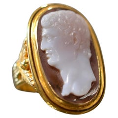 Camafeo de piedra dura de un hombre, s. XVIII-XIX