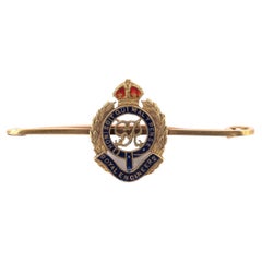 Antique Royal Engineers Enamel Regimental Brooch