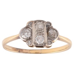 Platinum Yellow Gold and Diamond Engagement Ring, circa 1910