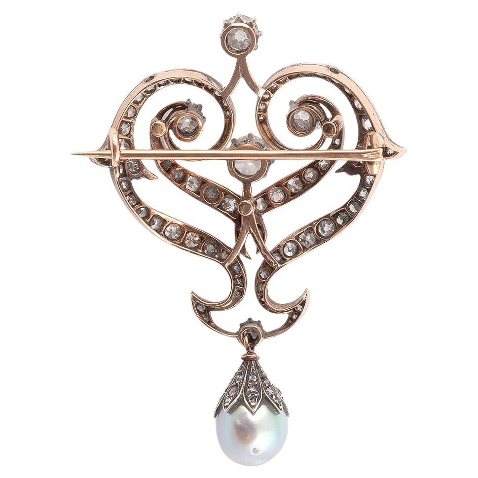 antique pearl brooches