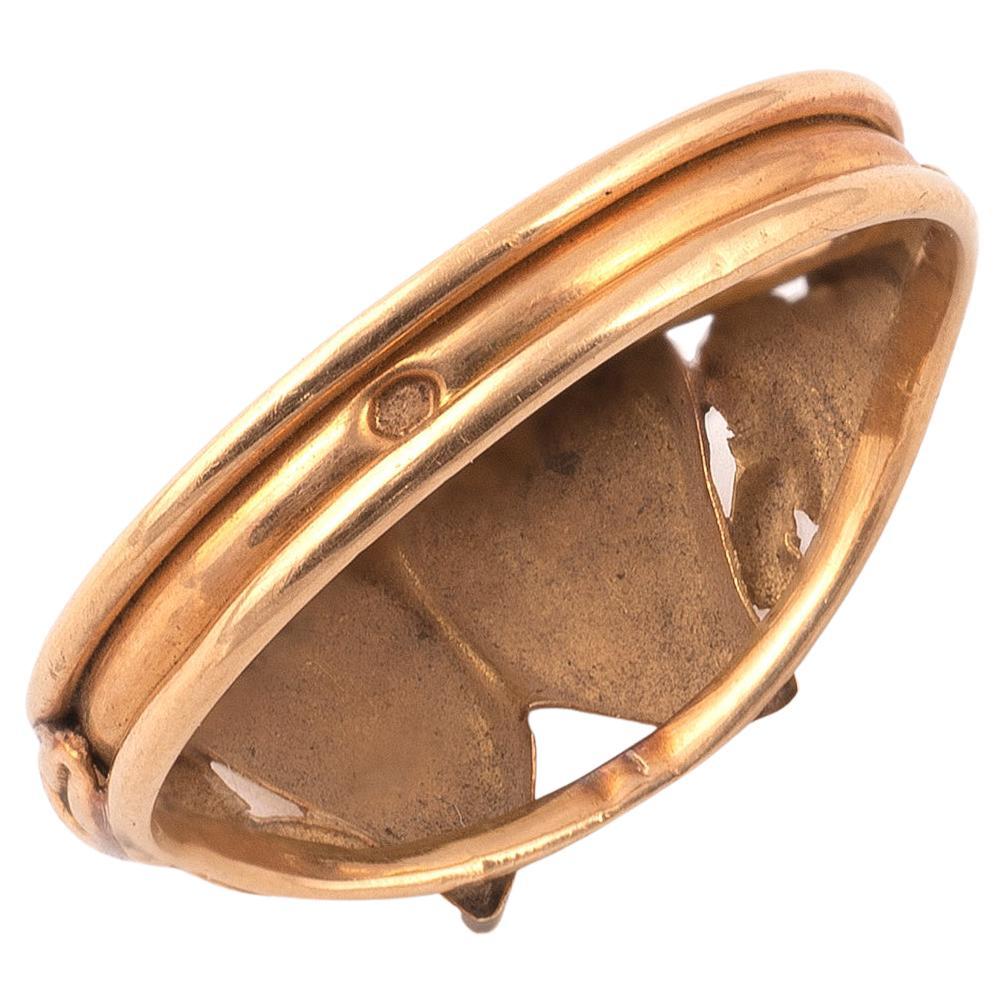 
Gimmel Fede RIng avec deux cœurs
Probablement en Italie, vers 1800.
Or
Poids 1.03 gr., taille US 8.25