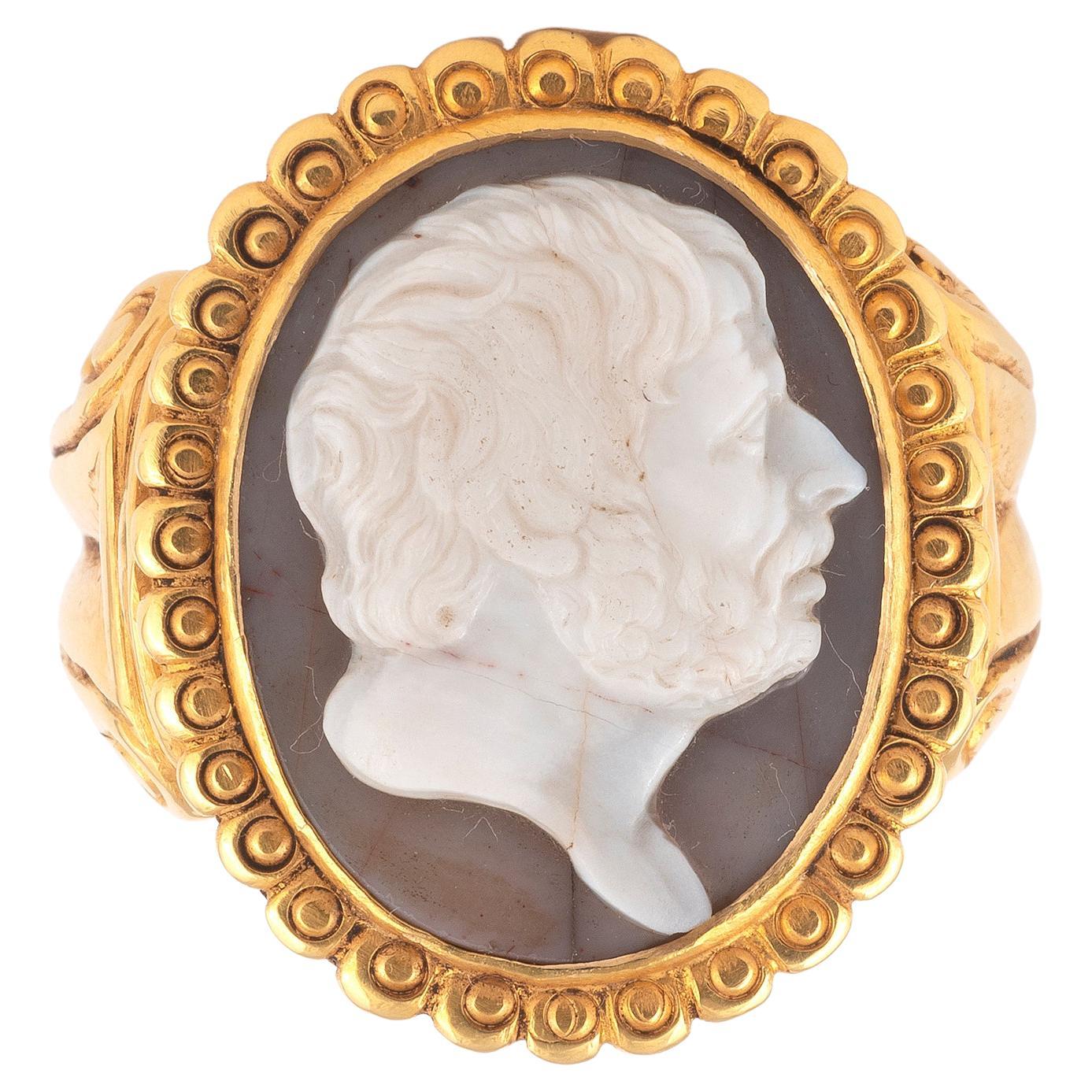 Hardstone Cameo of Seneca 18th-19th Century