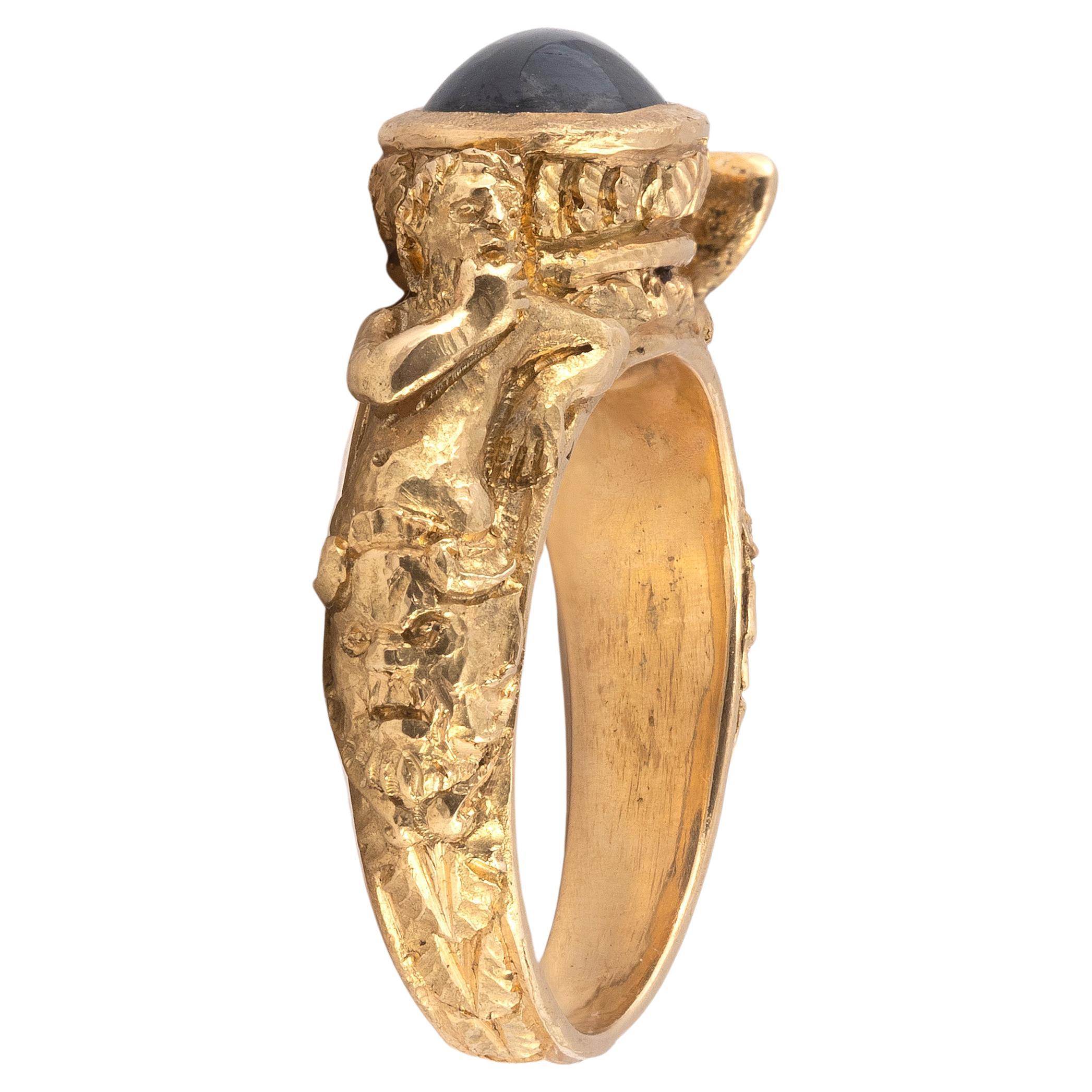 Art Nouveau Gold And Sapphire Ring, Circa 1910 In Excellent Condition For Sale In Firenze, IT