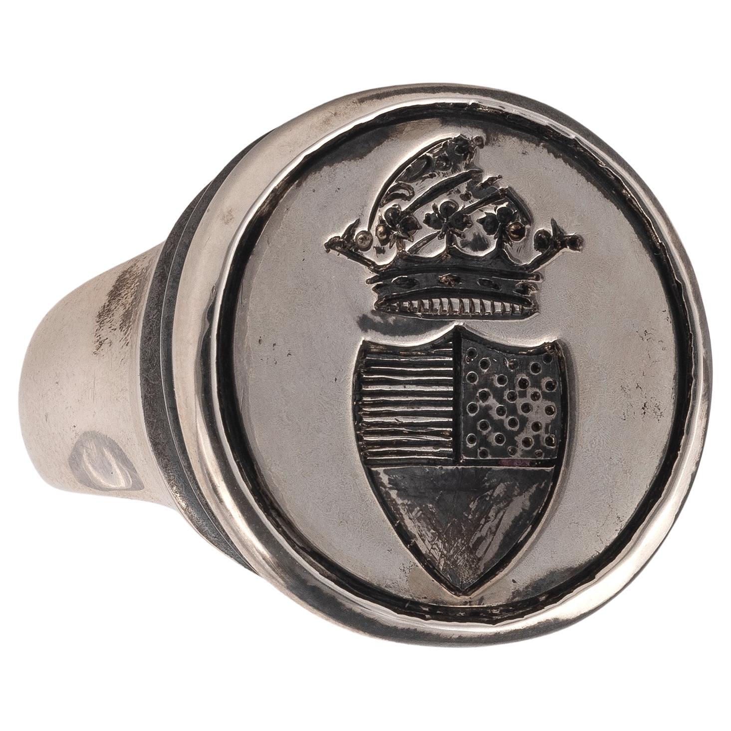Anillo de sello con escudo de armas Finales del siglo XVII