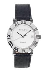 Tiffany & Co. Sterling Silber Atlas Offizieller Chronometer Automatische Armbanduhr